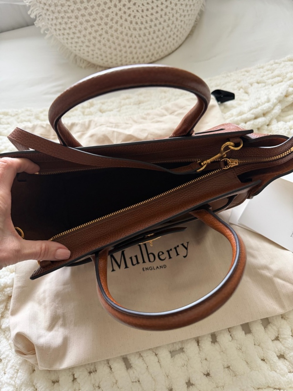 Mulberry Brown Small Bayswater Tote with Gold Hardware - Picture 6 of 11